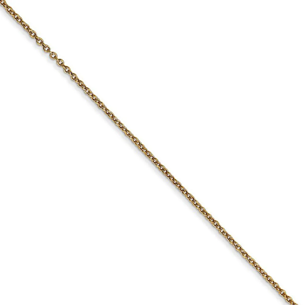 14k Yellow Gold & Yellow Enameled Awareness (10mm) Necklace