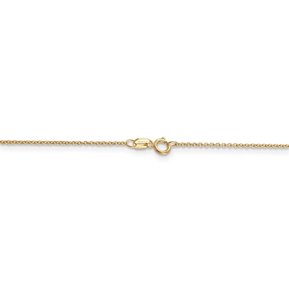 14k Yellow Gold & Yellow Enameled Awareness (10mm) Necklace