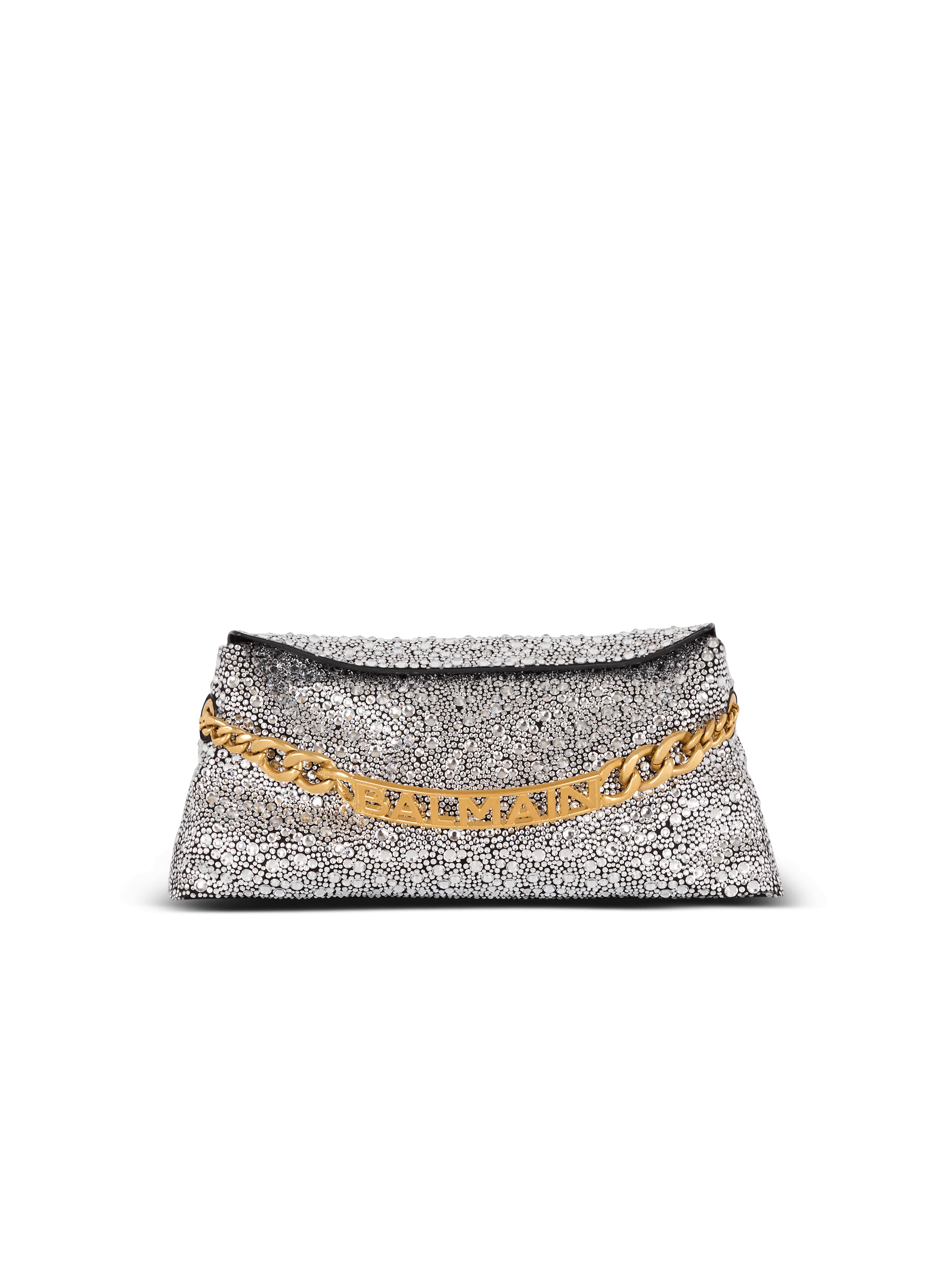 1945 Soft suede and rhinestone clutch