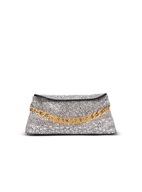 1945 Soft suede and rhinestone clutch