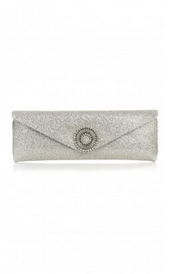 Alice Silver Glitter Clutch