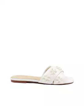 BLOOM FLATS - IVORY PEARL EMBELLISHED FLATS - FINAL SALE