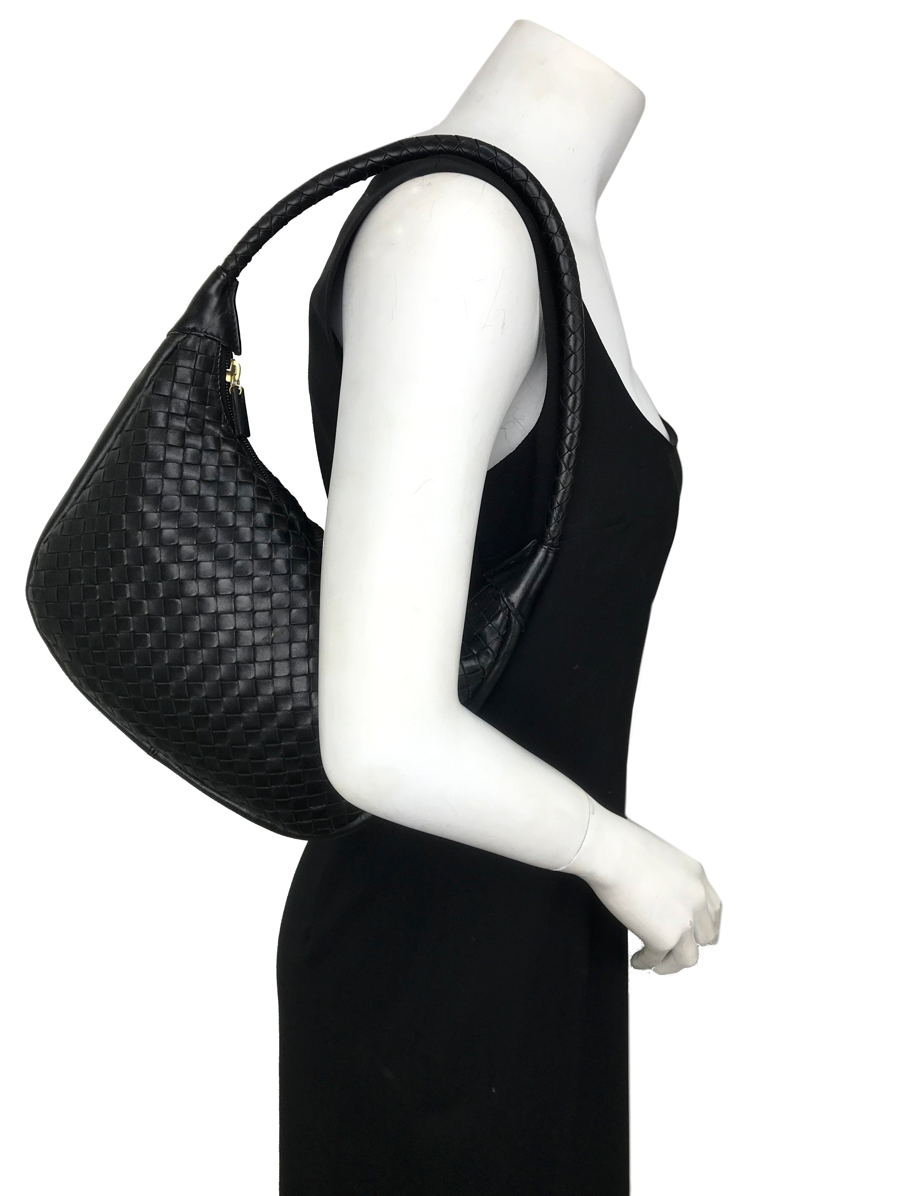 Bottega Veneta Vintage Intrecciato Leather Hobo Bag