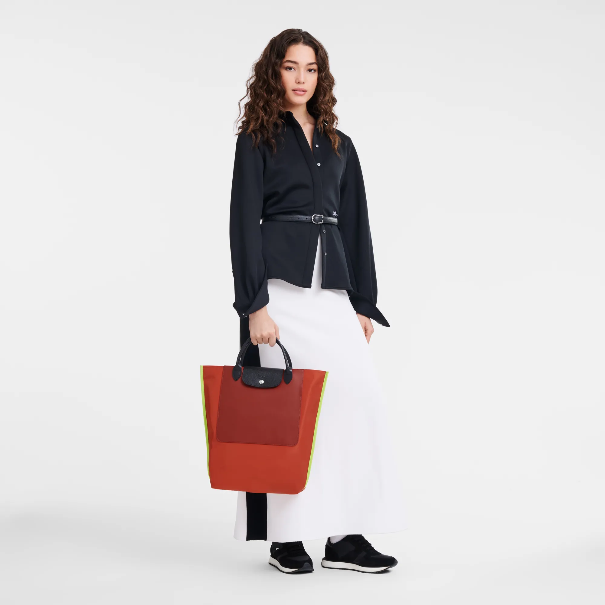 Cabas Longchamp M Tote bag Paprika - Canvas