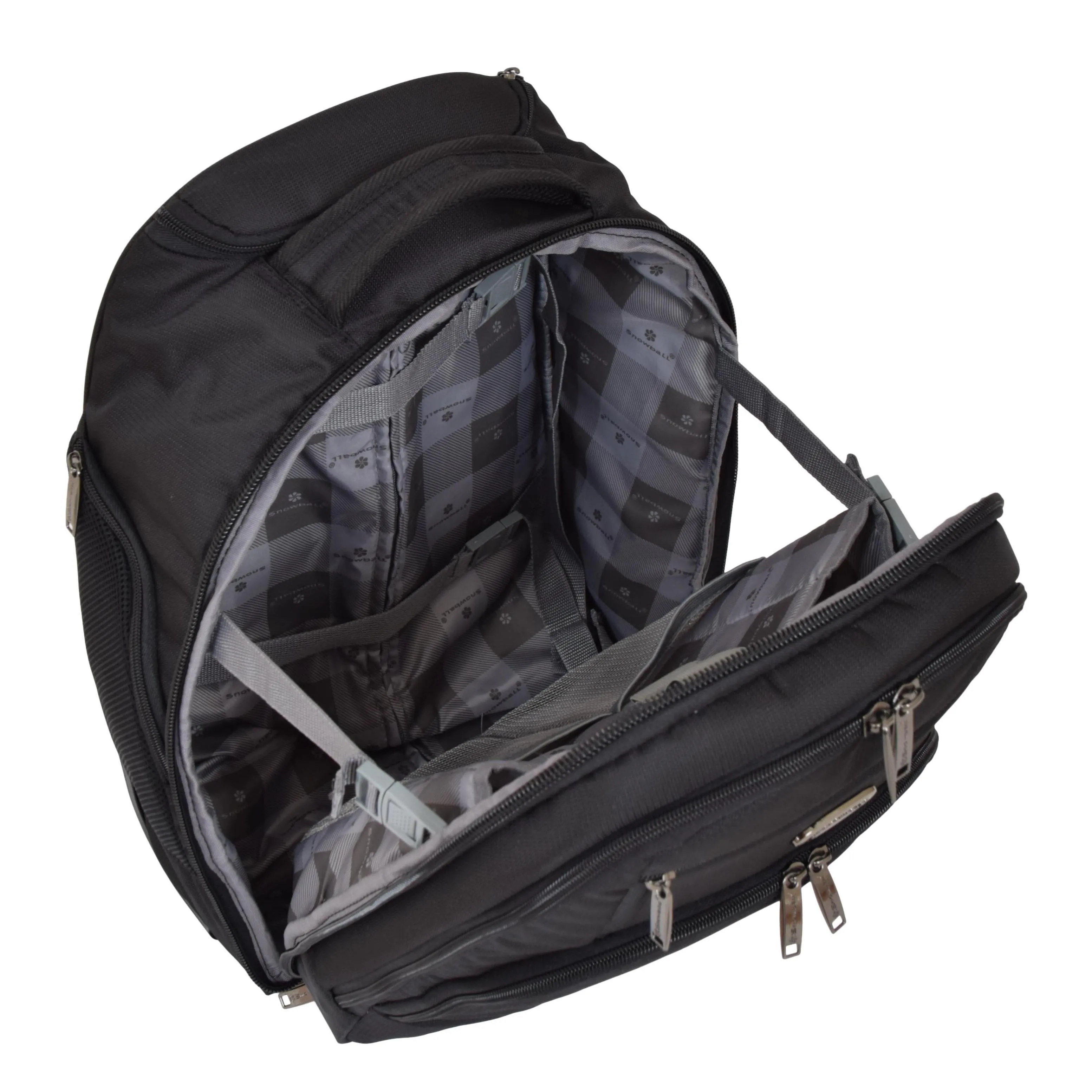 Cabin Size Backpack with Wheels H57 Black