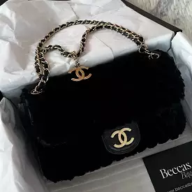 Chanel CC Rabbit Fur Flap Bag