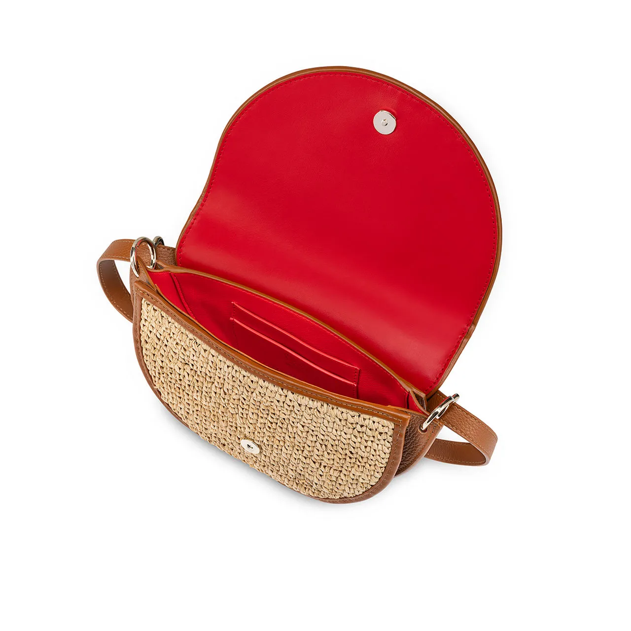 CHRISTIAN LOUBOUTIN By My Side Raffia Crossbody Bag - NATURALCUOIOCUOIO