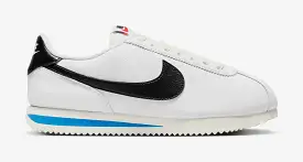 Cortez Leather Womens Running Shoes (White/Black/Photo Blue)