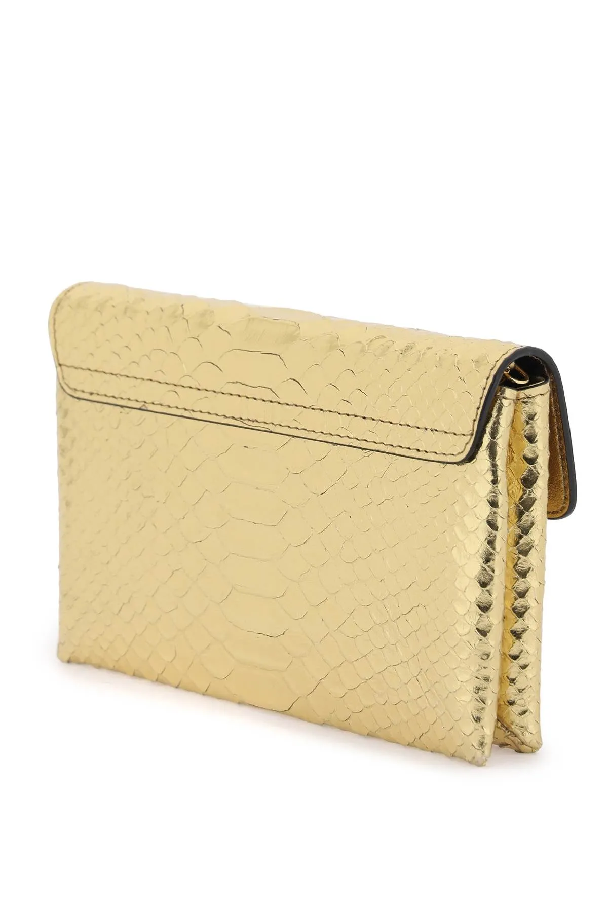 Croco Embossed Laminated Leather Mini Bag