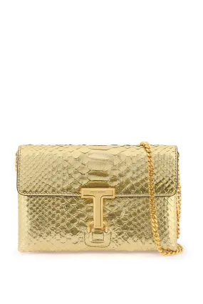 Croco Embossed Laminated Leather Mini Bag