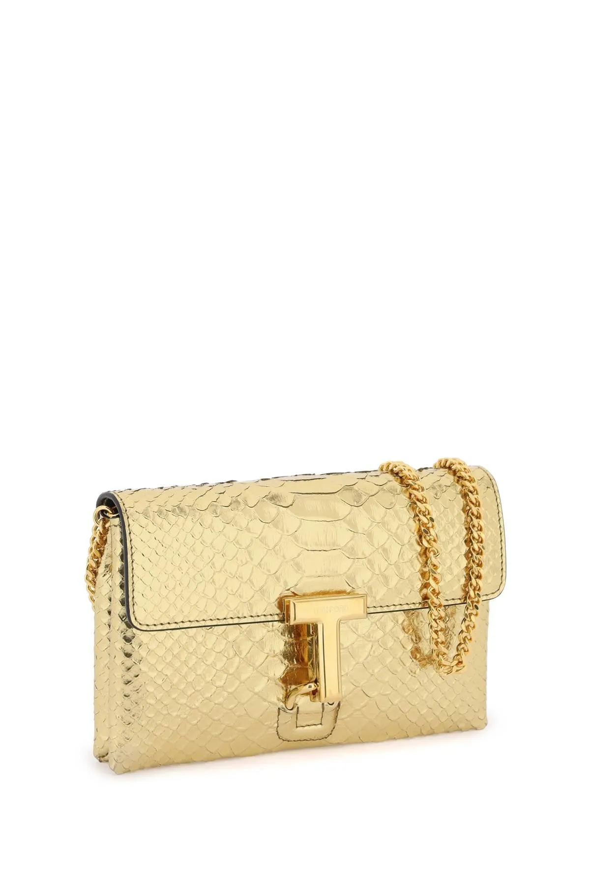 Croco Embossed Laminated Leather Mini Bag