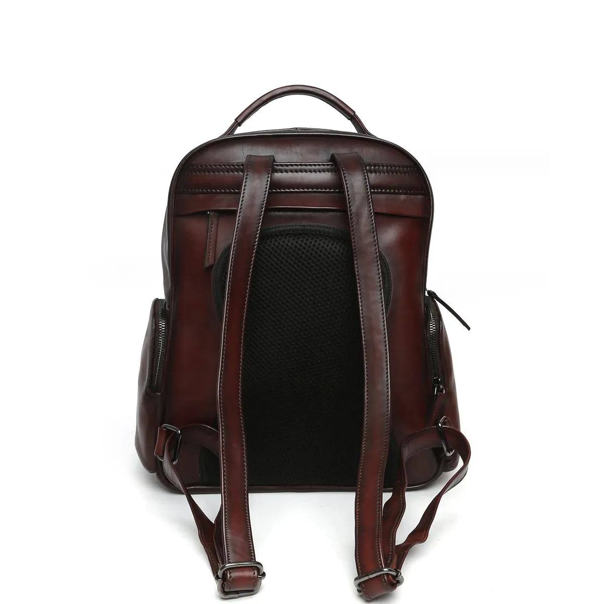 Dark Brown Leather Ladies Backpack Signature Lion By Brune & Bareskin