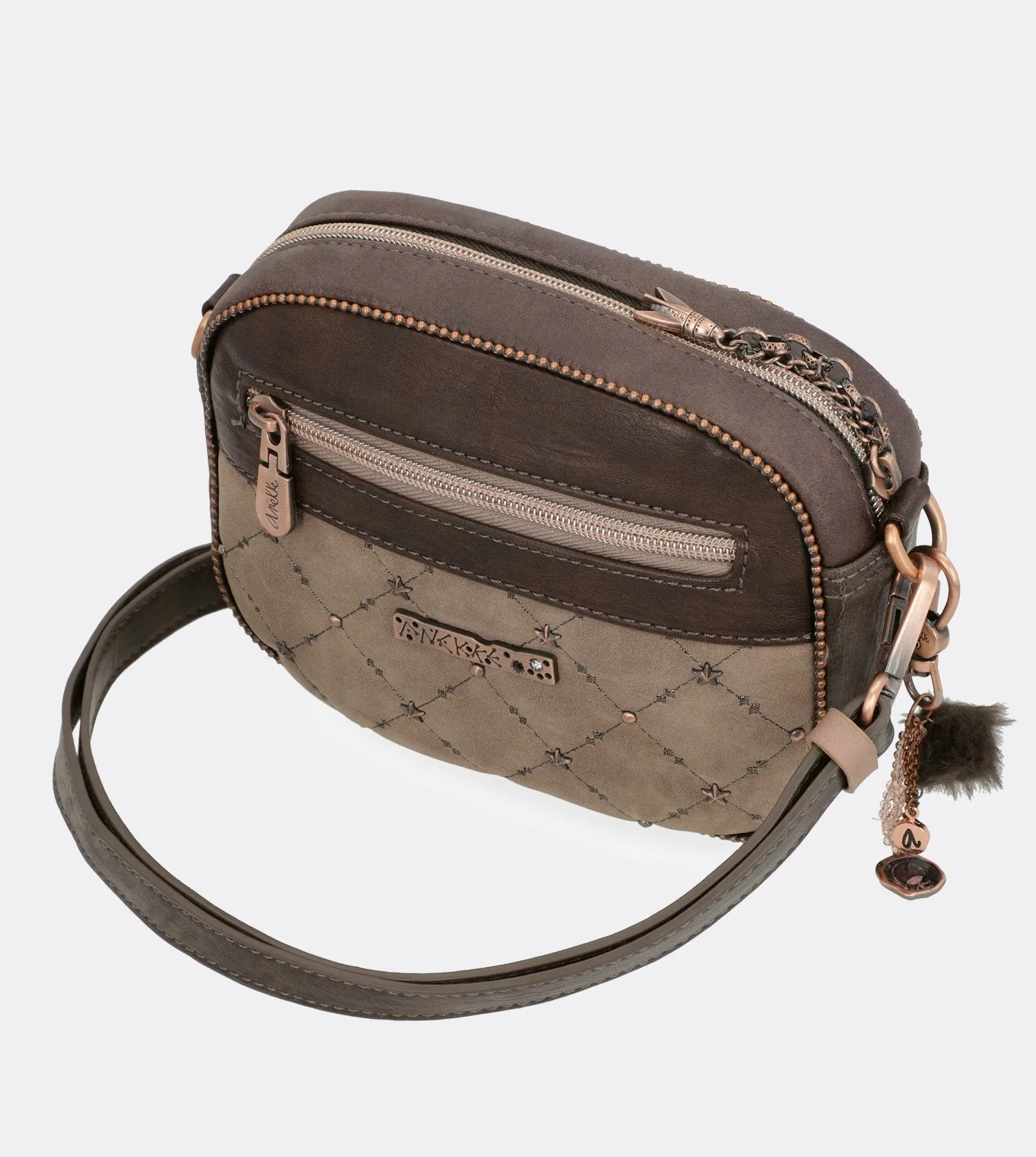 Delightful oval shaped universe crossbody bag