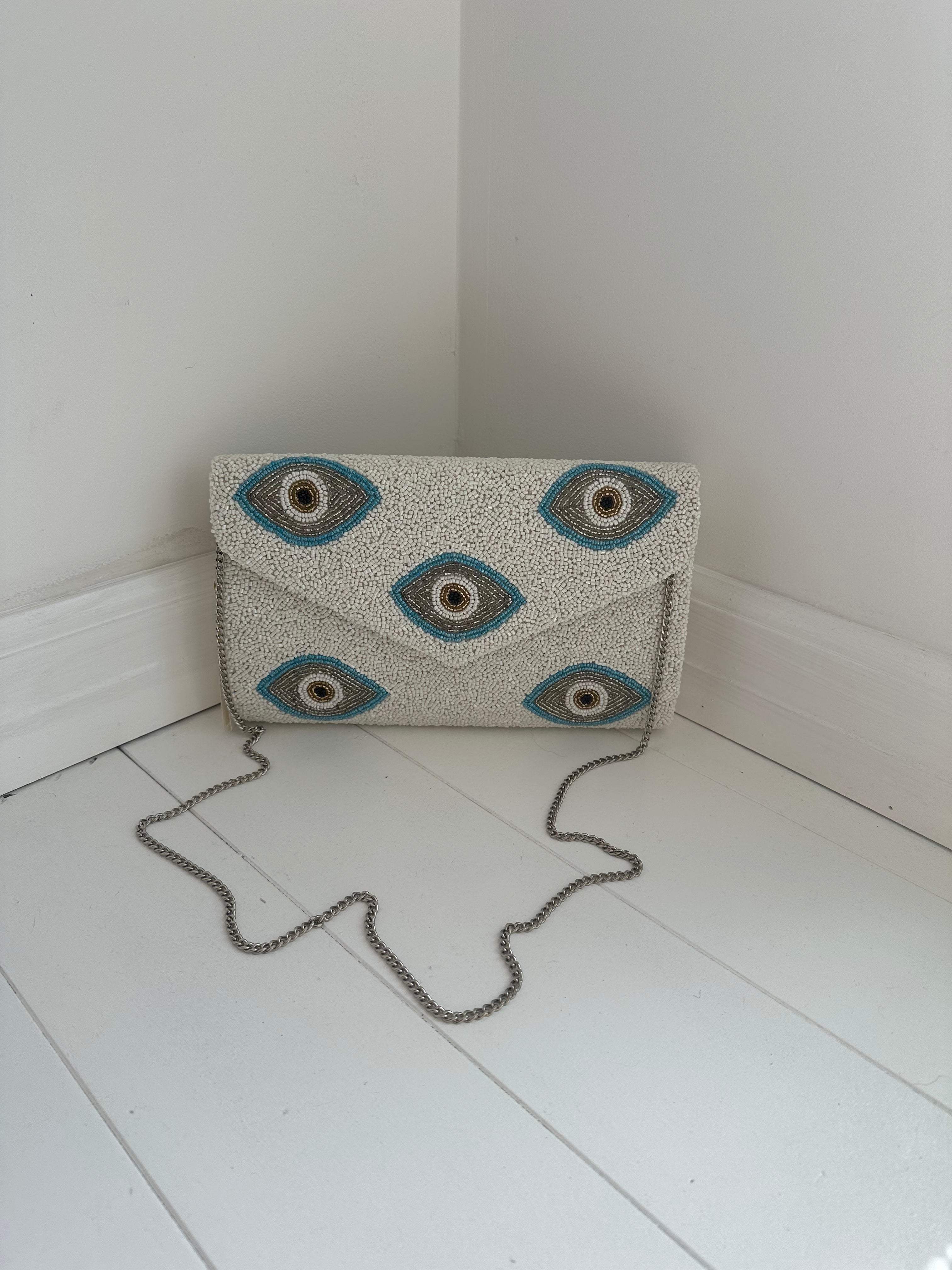 EVIL EYE ENVELOPE CLUTCH