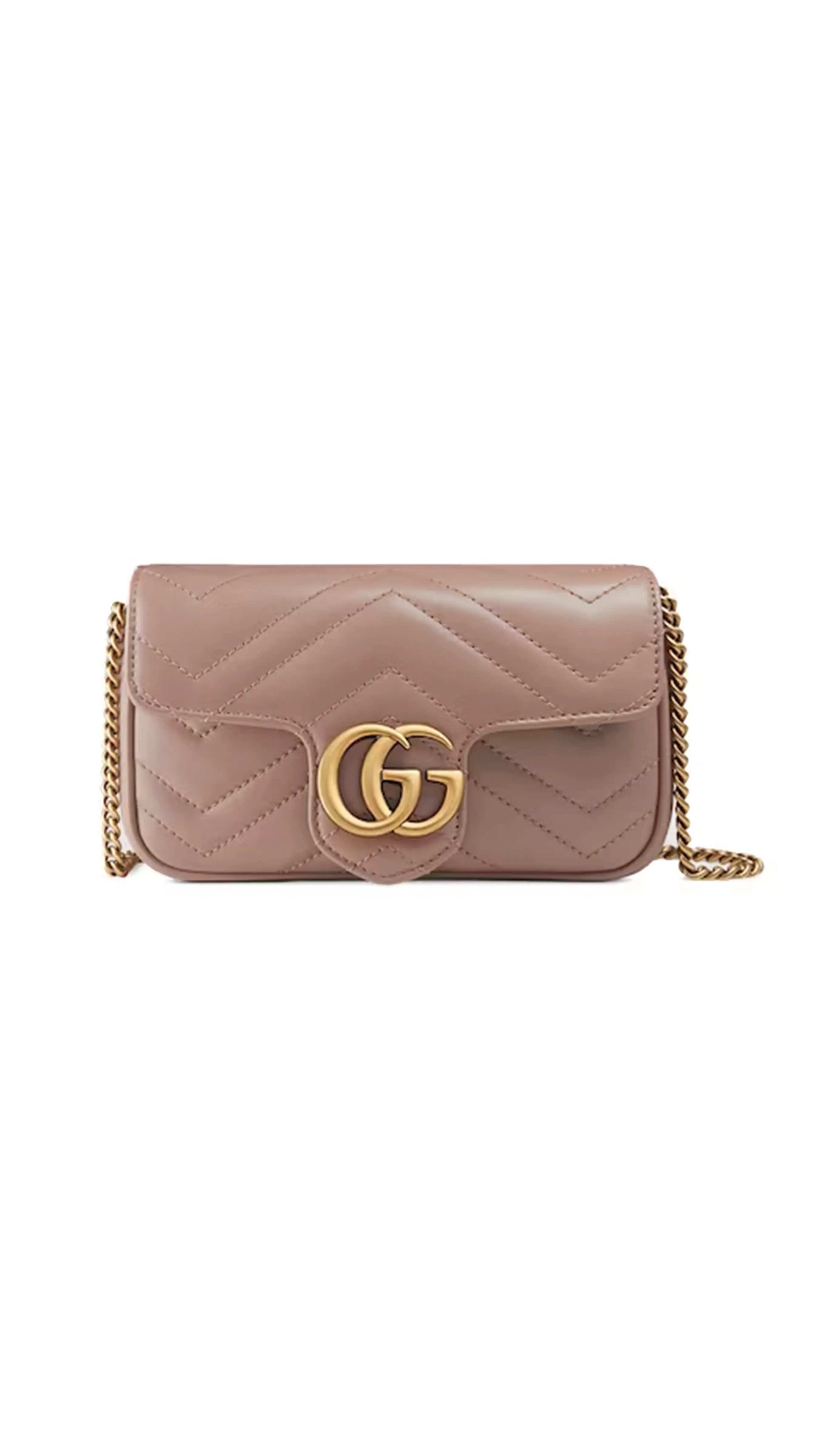 GG Marmont Matelassé Super Mini Bag - Rose Beige