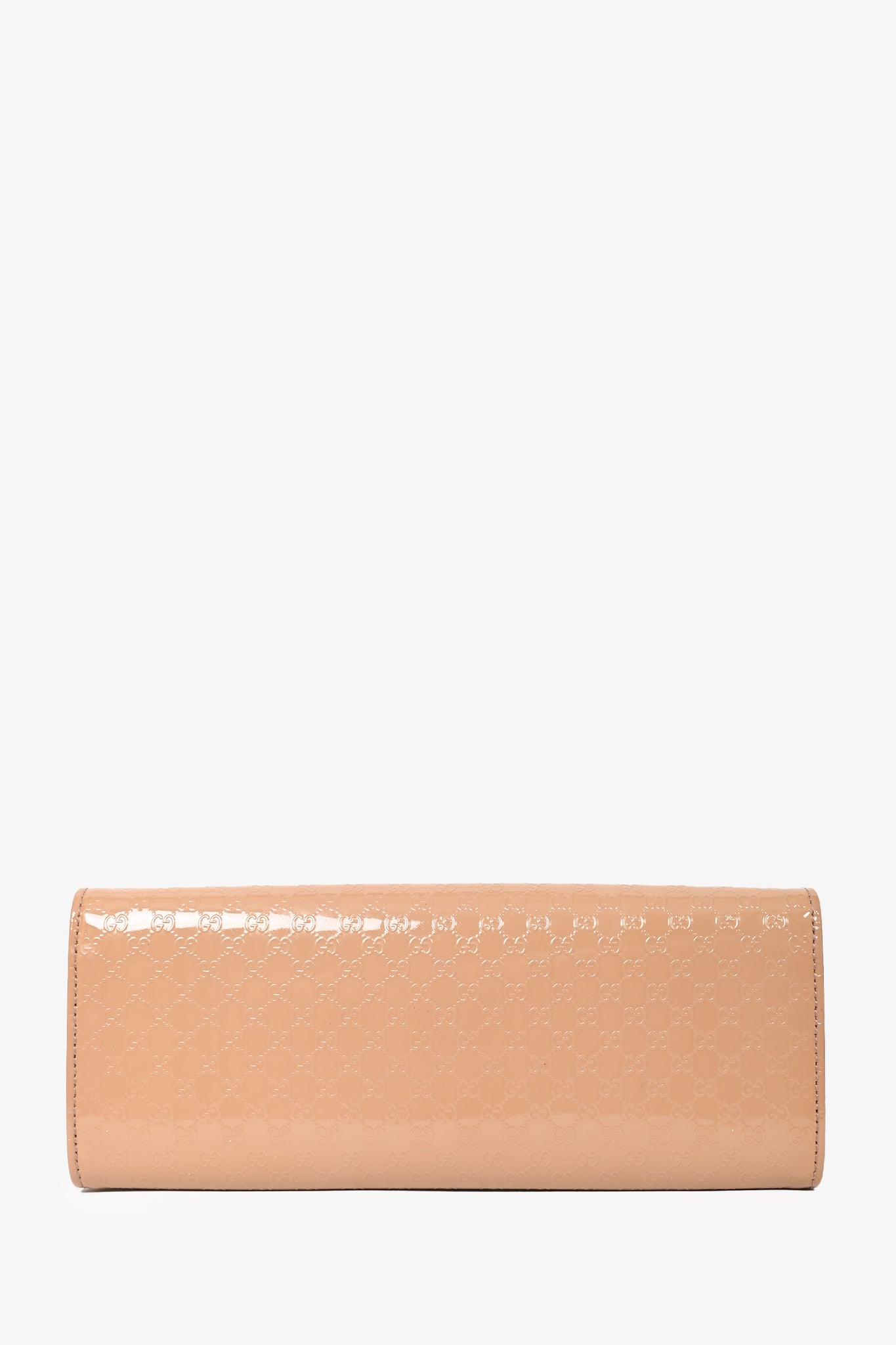 Gucci Beige Patent Microguccissima Broadway Clutch