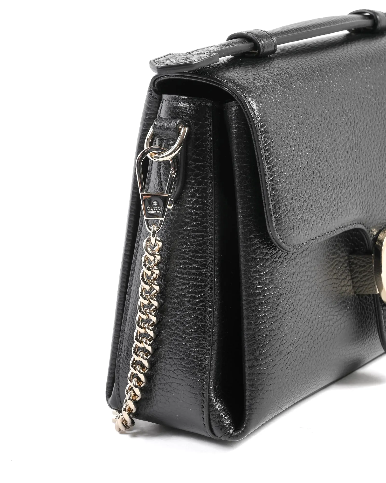 Gucci Leather Interlocking Chain Bag 'Black'