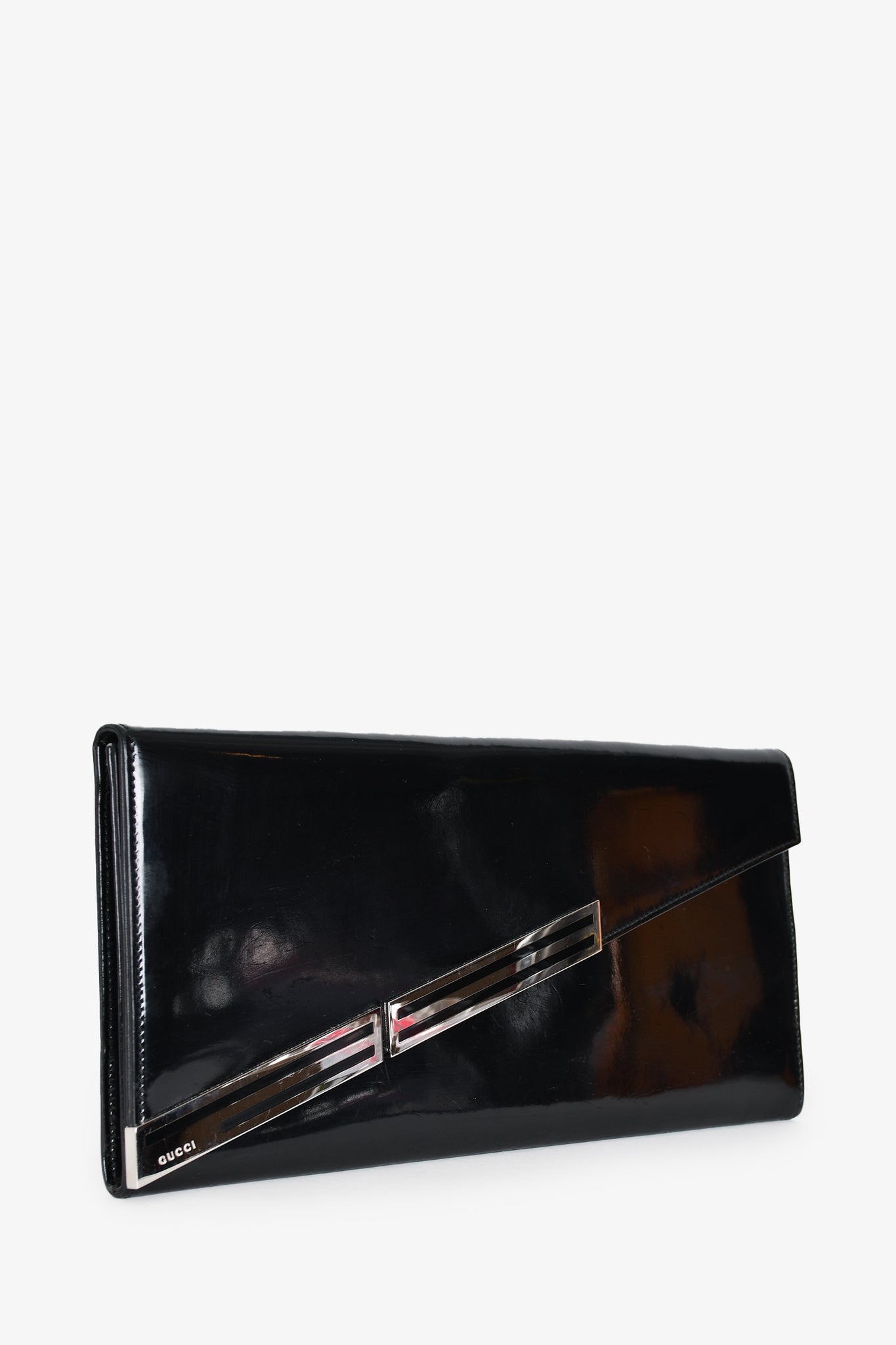 Gucci Patent Leather Sigrid Mirror Clutch