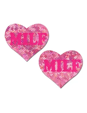 HEART NIPPLE PASTIES - PINK MILF