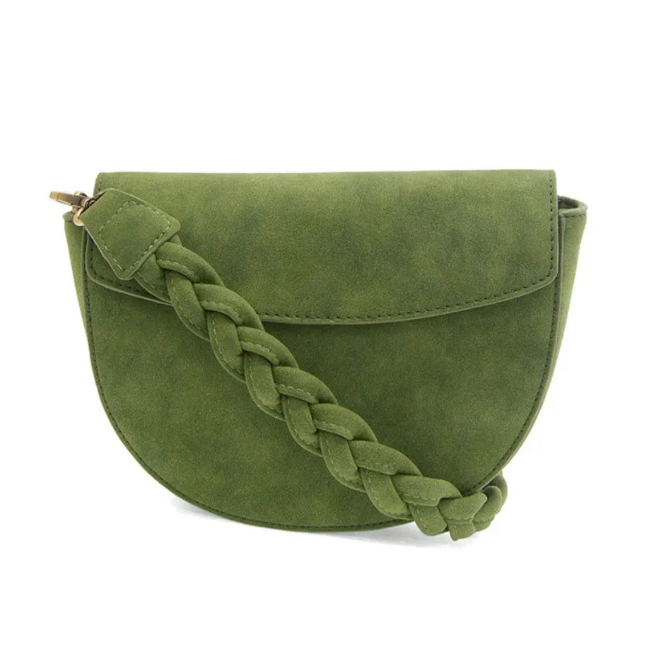 Joy Susan Luna Crescent Crossbody with Braided Strap