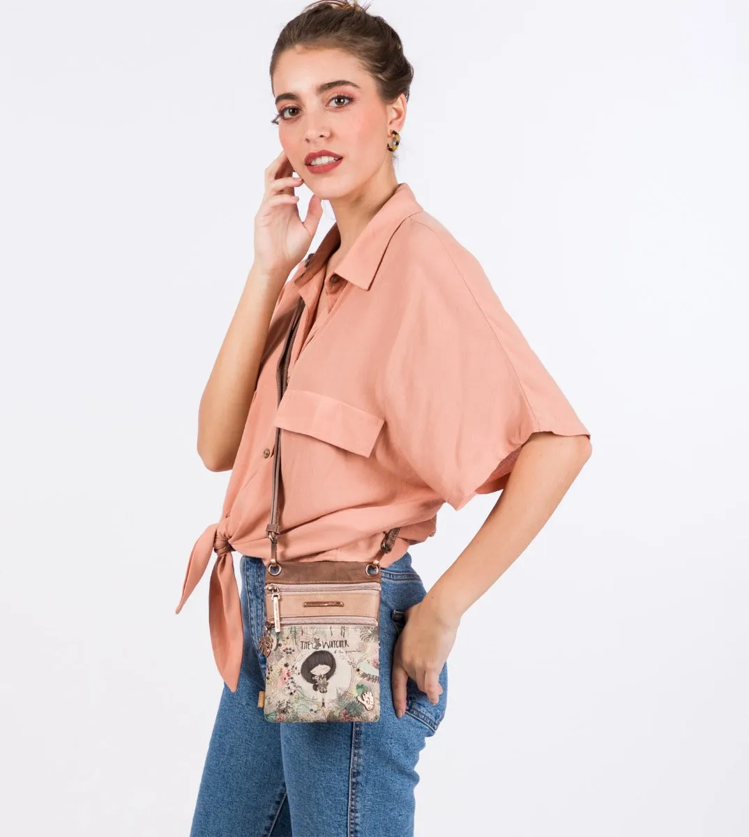 Jungle mini double compartment crossbody bag