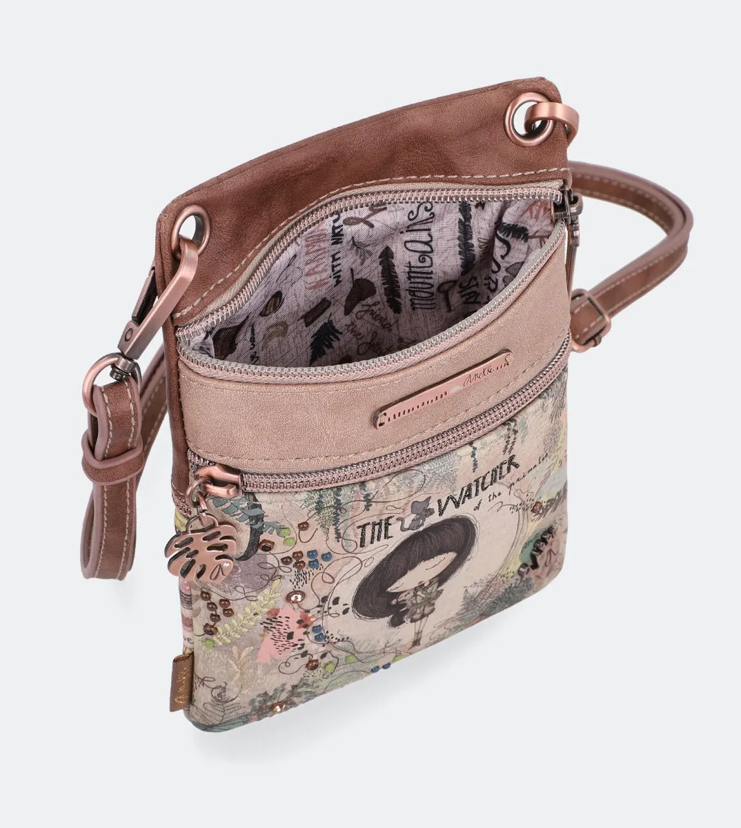 Jungle mini double compartment crossbody bag