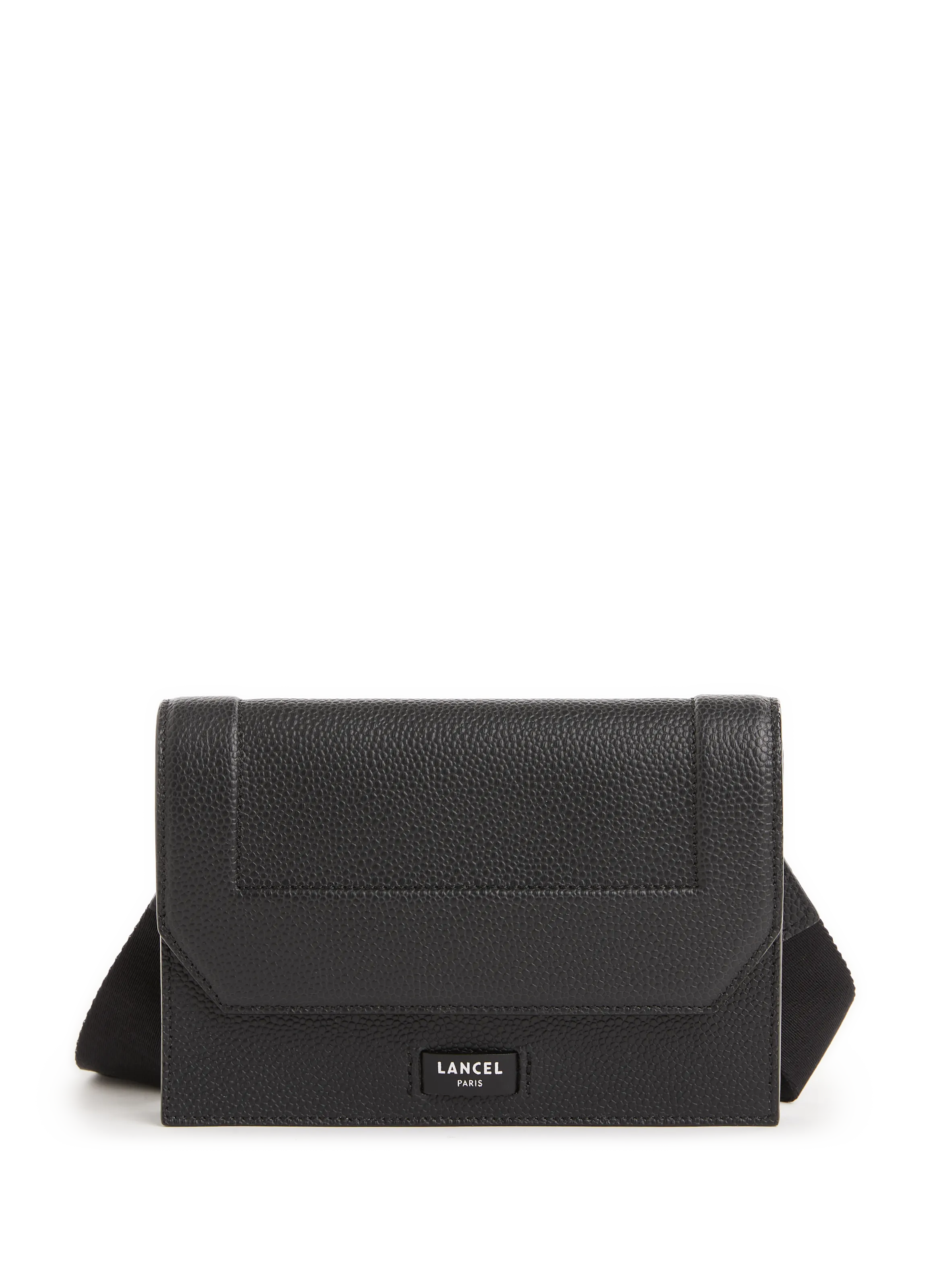 LANCEL  Ninon grained leather mini bag - Black