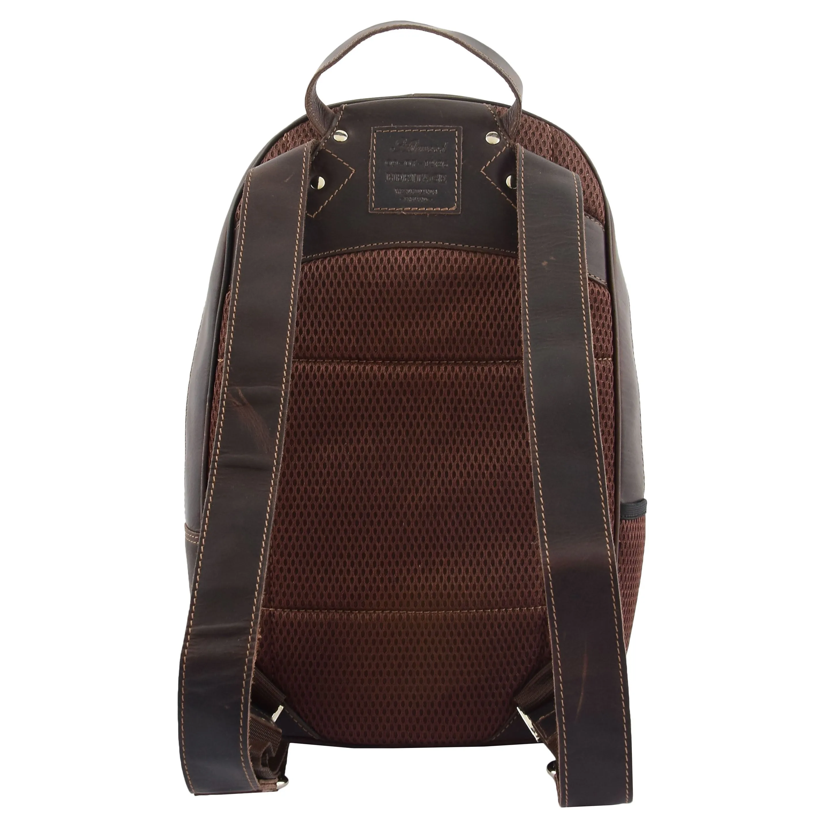 Large Classic Casual Leather Backpack Palermo Brown