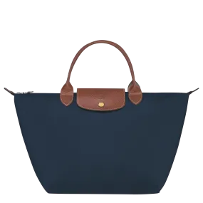 Le Pliage Original M Handbag Navy - Recycled canvas