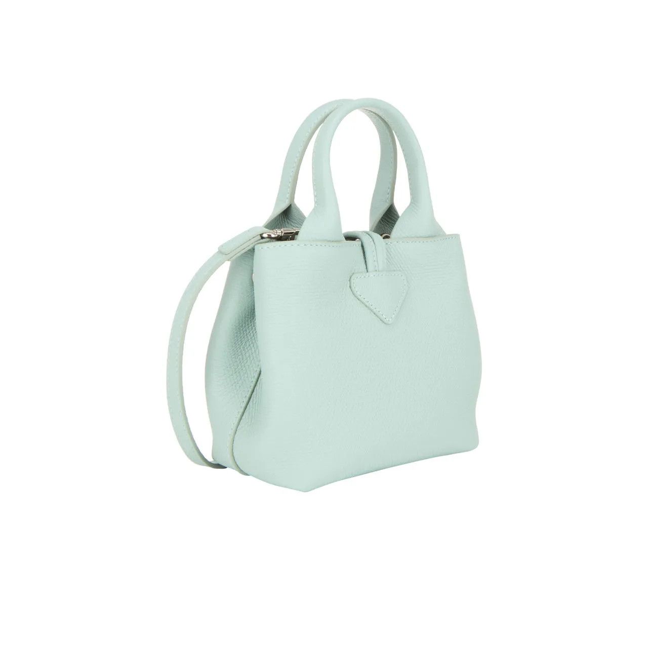 LONGCHAMP The Sustainable Edit Le Roseau Small Leather Crossbody Bag - Celadon