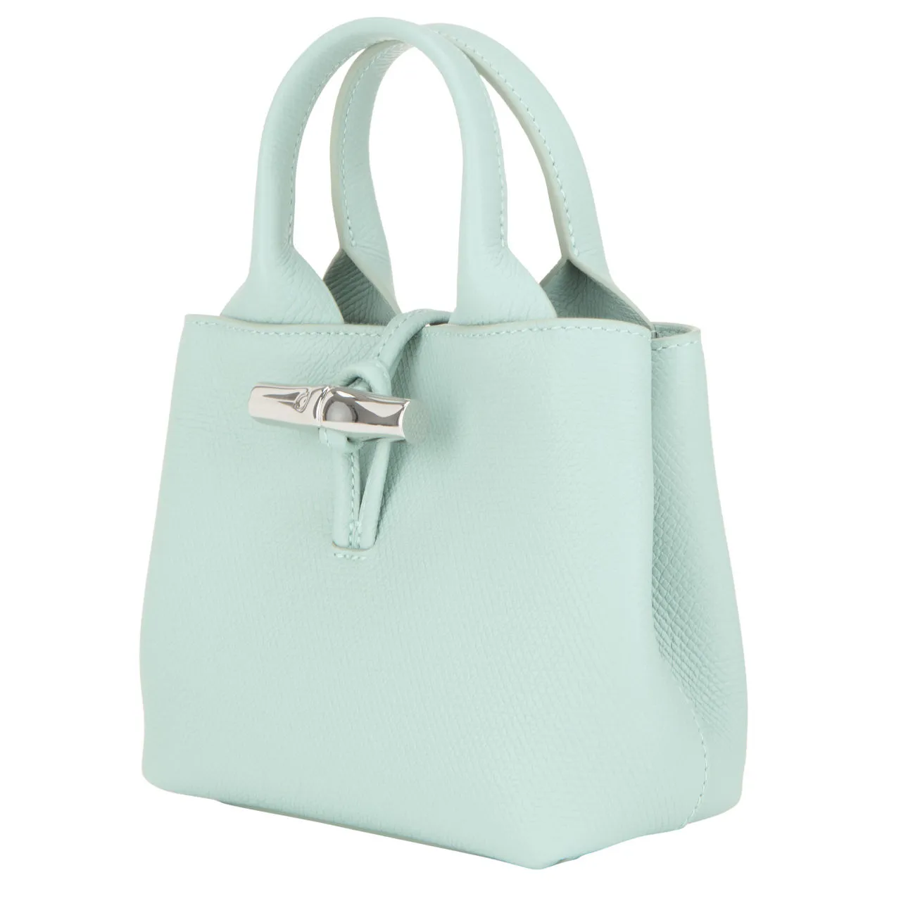 LONGCHAMP The Sustainable Edit Le Roseau Small Leather Crossbody Bag - Celadon