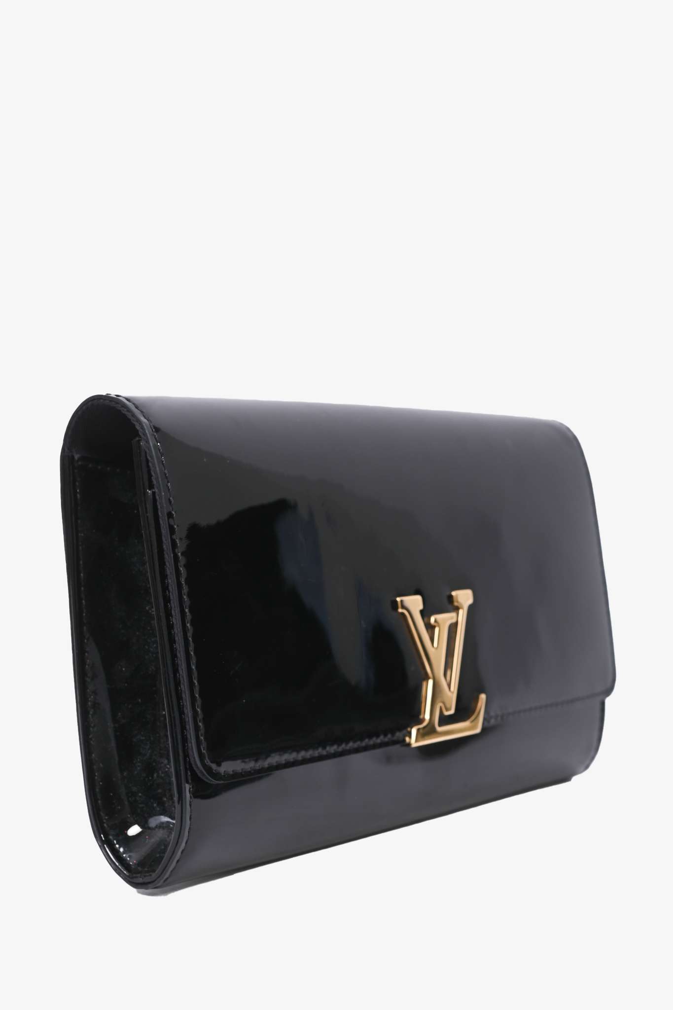 Louis Vuitton Black Vernis 'Louise' Clutch