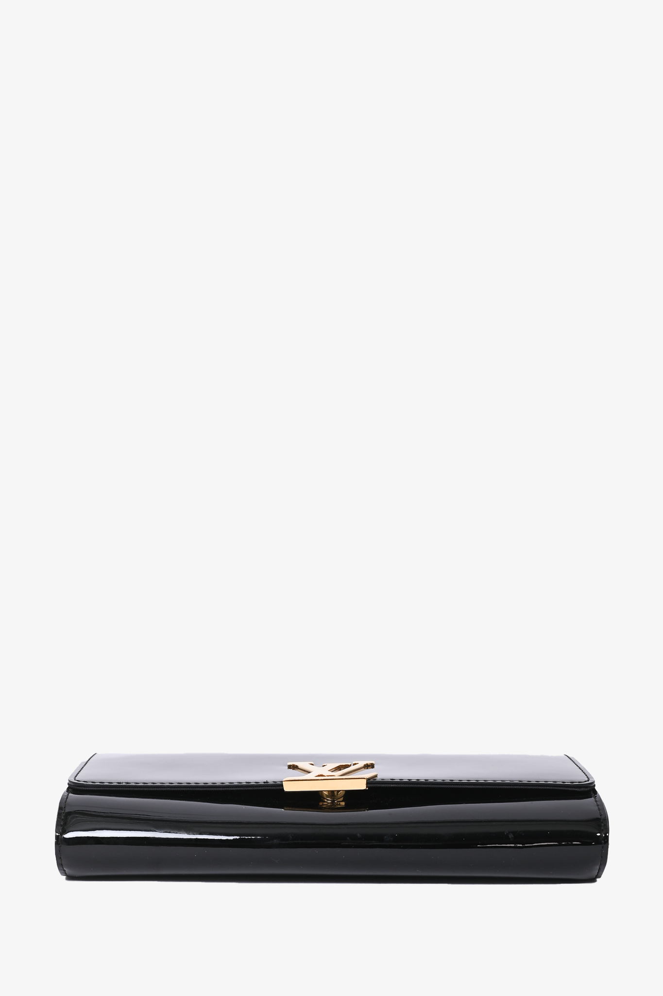 Louis Vuitton Black Vernis 'Louise' Clutch