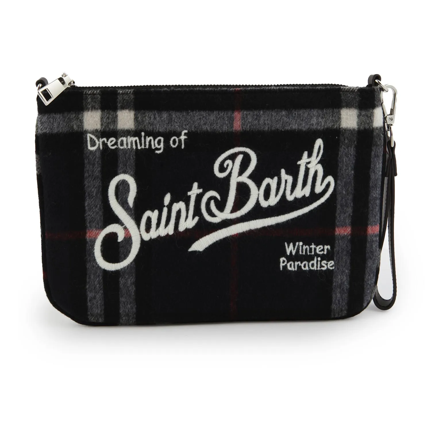 Mc2 Saint Barth Navy Blue Parisienne Tartan Big Handbag