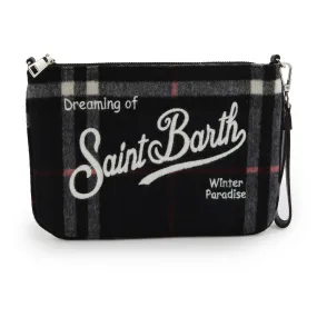 Mc2 Saint Barth Navy Blue Parisienne Tartan Big Handbag