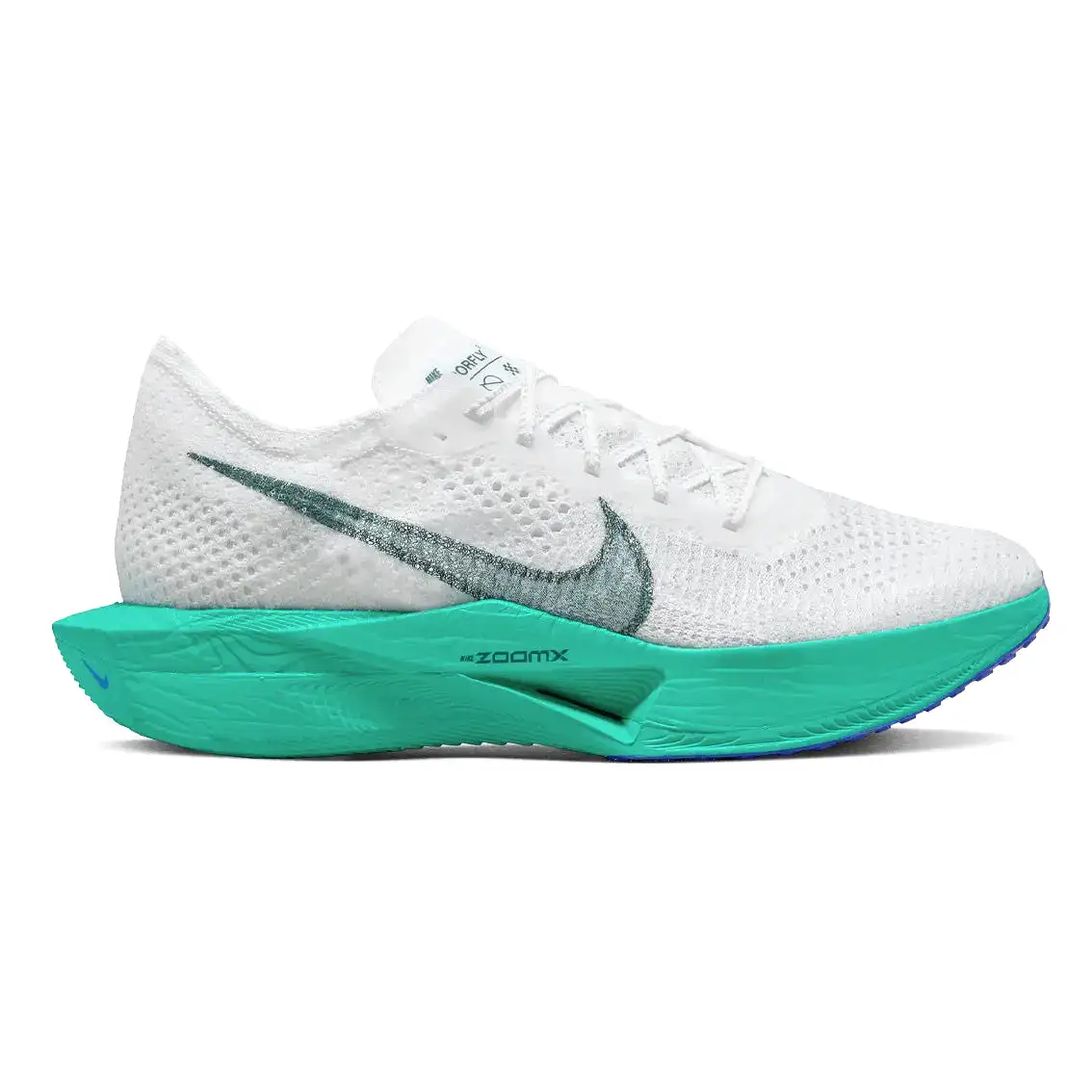 Mens Nike ZoomX Vaporfly Next% 3 - White / Deep Jungle / Jade Ice