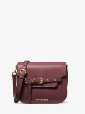 MK Emilia Small Leather Crossbody Bag - Red - Michael Kors