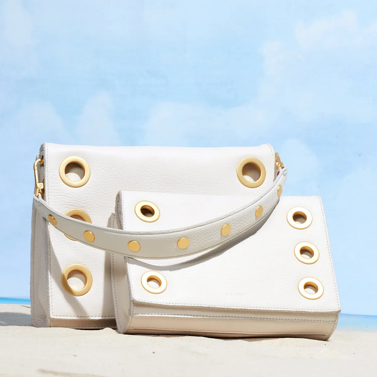 Montana Clutch | Calla Lily White/Brushed Gold | Sml