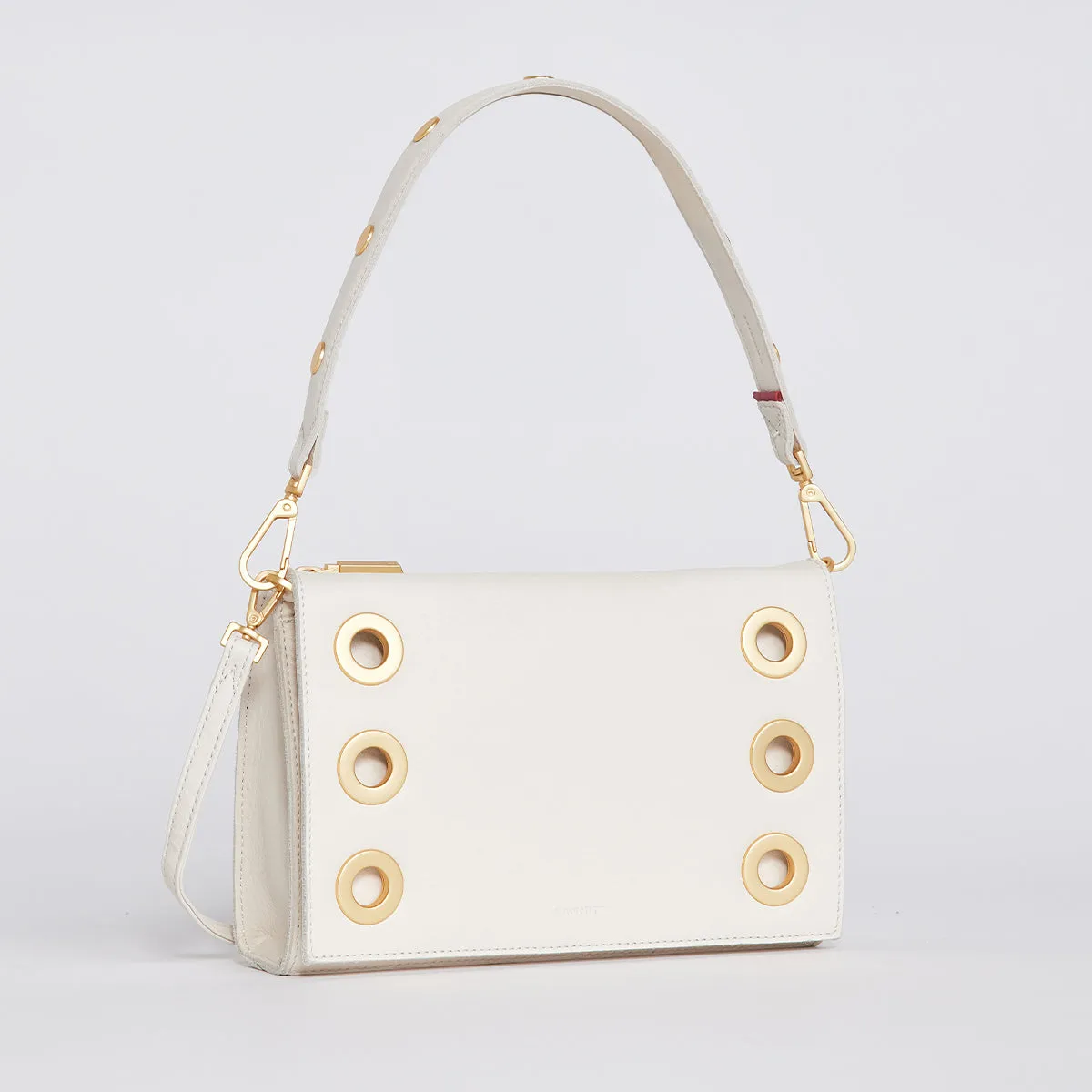 Montana Clutch | Calla Lily White/Brushed Gold | Sml