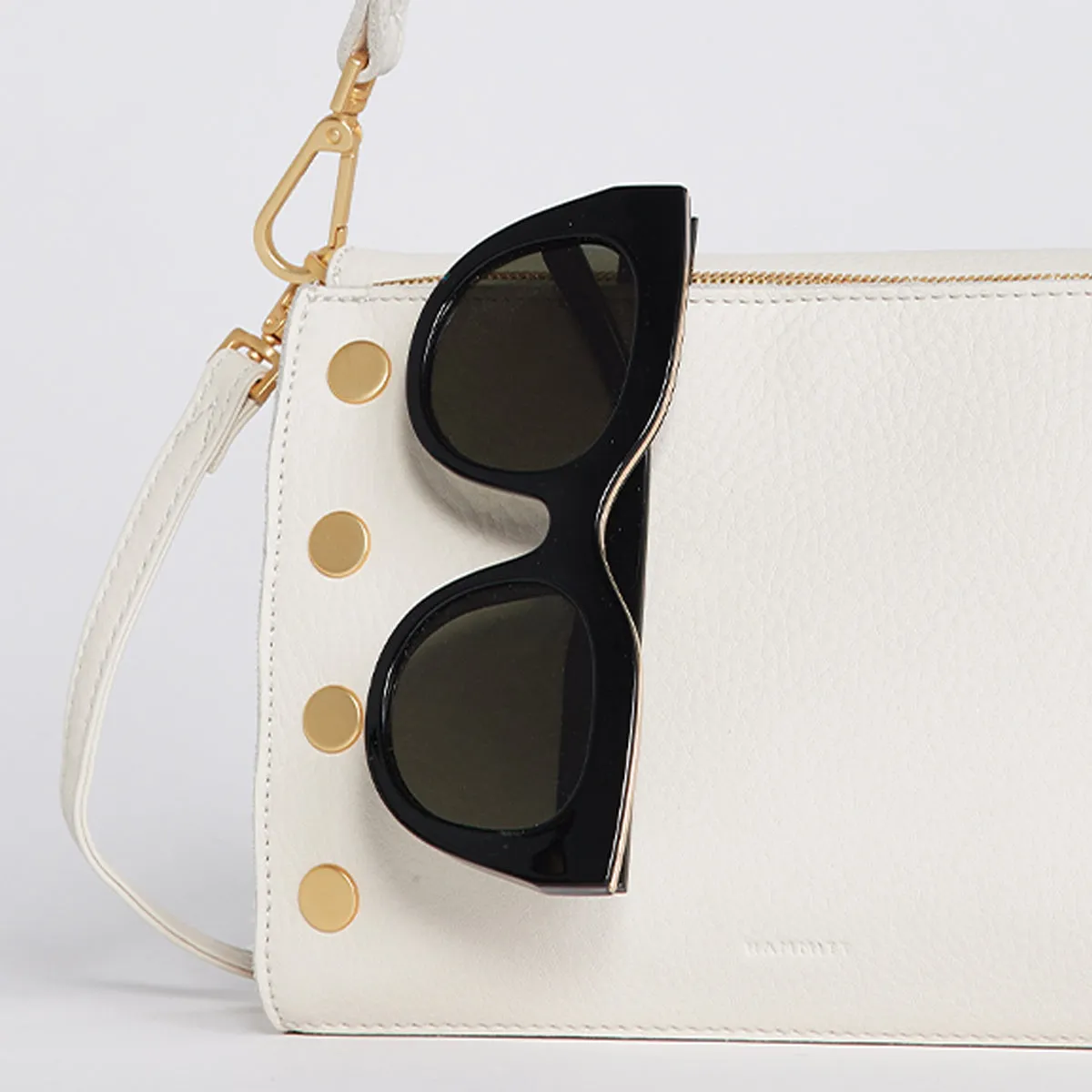 Montana Clutch | Calla Lily White/Brushed Gold | Sml