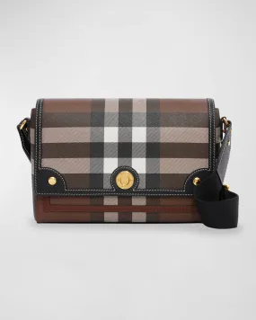 Note Giant Check E-Canvas Crossbody Bag