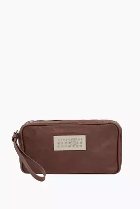 Numeric Signature vintage grainy leather clutch