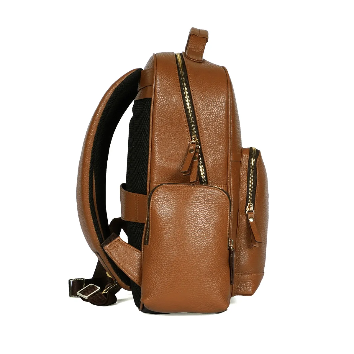 Perfect Handmade Large Tan Backpack Textured Leather Signature Lion by Brune & Bareskin