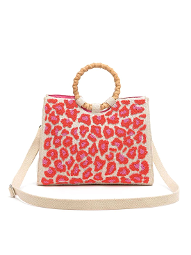 Pink Leopard Tote with Crossbody Straps