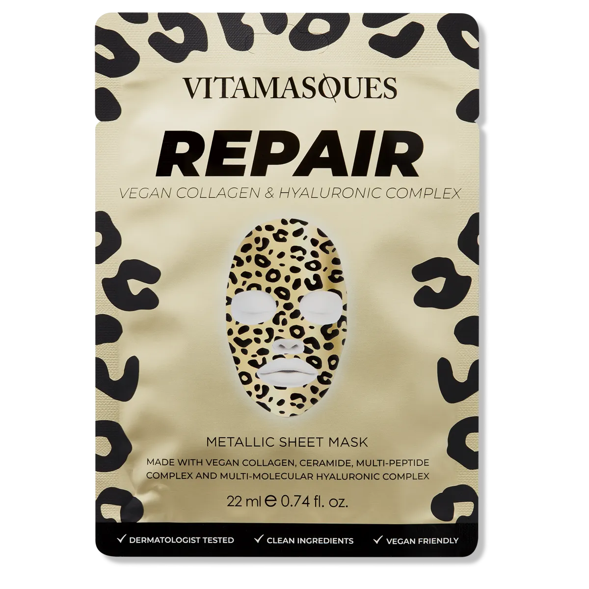 Repair Vegan Collagen & Gold Metallic Face Sheet Mask