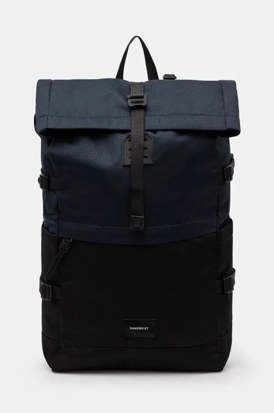 Sandqvist backpack Bernt black color smooth SQA2416