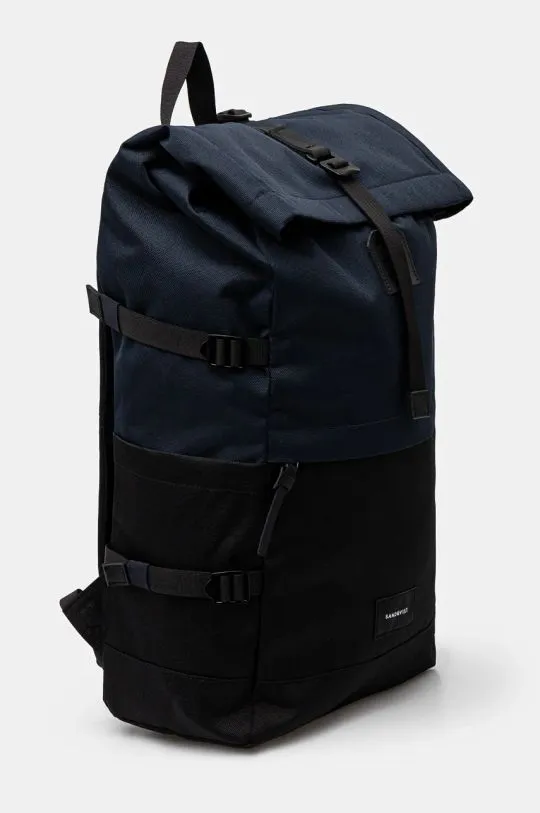 Sandqvist backpack Bernt black color smooth SQA2416