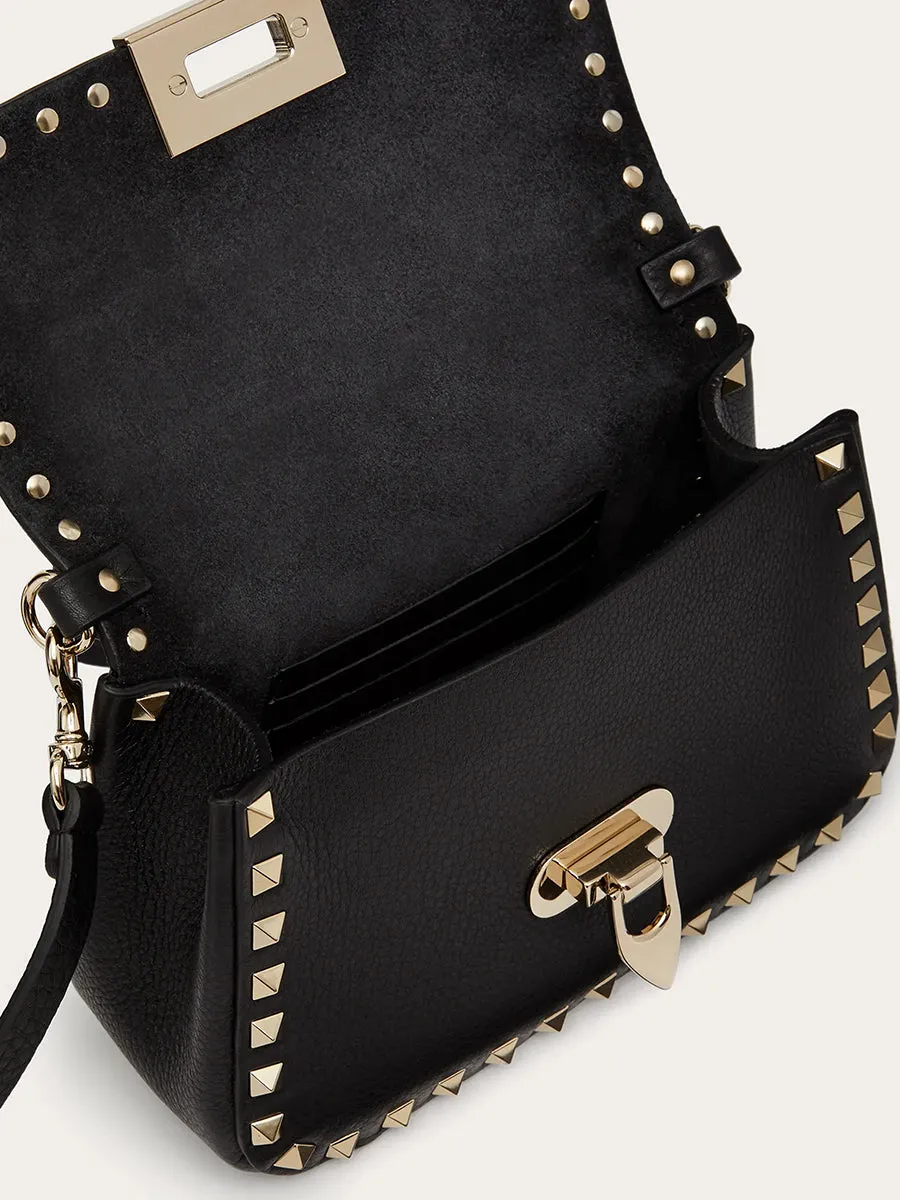 Small Rockstud Grainy Calfskin Handbag