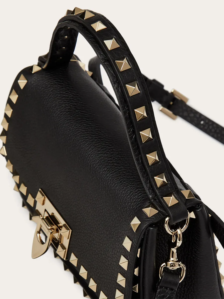 Small Rockstud Grainy Calfskin Handbag