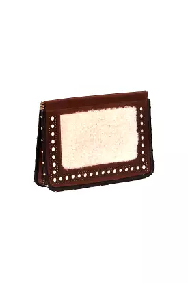 Snap Clutch - Leather Rattan